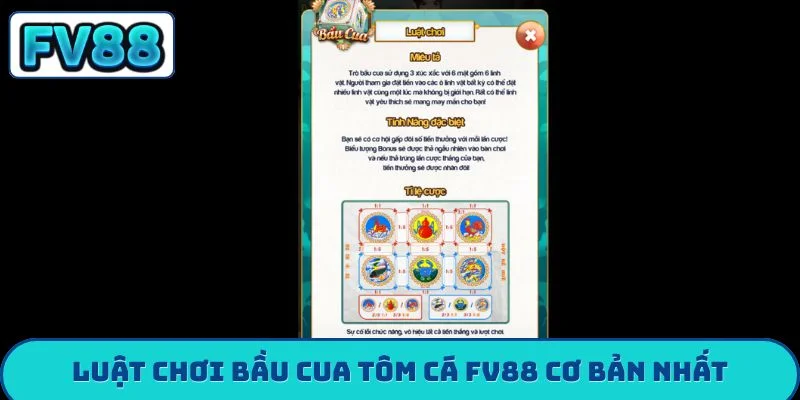 Bầu Cua Tôm Cá FV88 - 3 Mẹo Vàng Đổi Đời Cực Nhanh Luật chơi bầu cua tôm cá FV88 cơ bản nhất